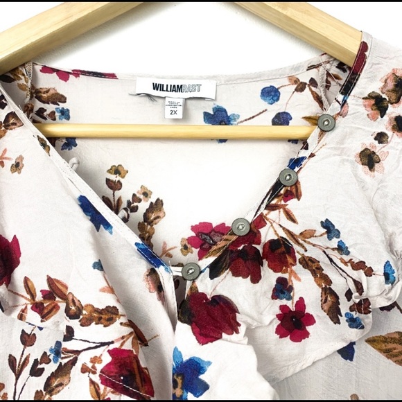 Williamrast open shoulder spring top 2X - Picture 2 of 11